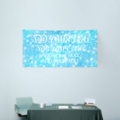 Pool party Summer party Beach bruiloft blauw water Spandoek (Beurs)