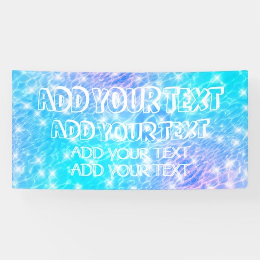Pool party Summer party Beach party waterripples Spandoek (Horizontaal)