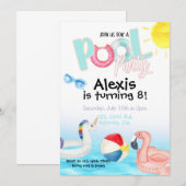 Pool party, Summer Party, Swim party (Voorkant / Achterkant)