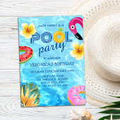 Pool Party Summer Swimming Water Birthday Kaart
