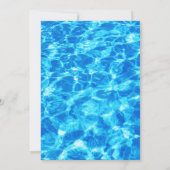 Pool Party Summer Swimming Water Birthday Kaart (Achterkant)