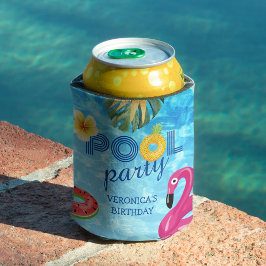 Pool Party Swimming Summer Water Birthday Blikjeskoeler