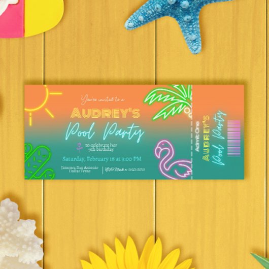Pool Party Ticket Kaart