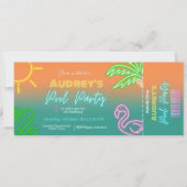 Pool Party Ticket Kaart (Voorkant)