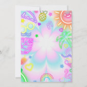 Pool Party Tie Dye Verjaardag Uitnodiging 02 (Achterkant)