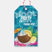 Pool Party | Tropisch Verjaardagsfeestje  Cadeaulabel (Achterkant)