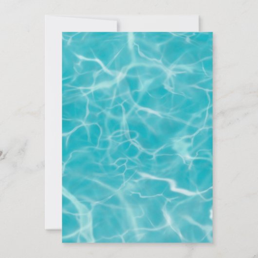 Pool Party Tropische zomer Kaart (Achterkant)