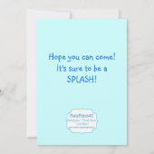 Pool Party Turquoise Polka Dot Birthday Invite Kaart (Achterkant)