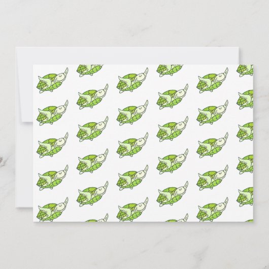 Pool Party Turtles Summer Birthday Kaart (Achterkant)