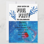 Pool Party  uitnodiging (Voorkant)