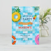 Pool party-uitnodiging kaart (Staand voorkant)
