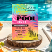 POOL PARTY Uitnodiging Meisje Tiener Volwassen Poo