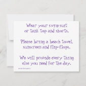 Pool Party uitnodiging met sneeuwkegels (Achterkant)