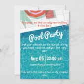 Pool Party Uitnodiging Strand Party Uitnodiging (Voorkant)