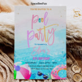 Pool Party Uitnodiging Tropische partij Pool Party