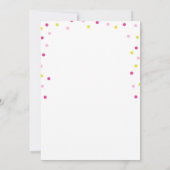 Pool party uitnodiging Verjaardag Meisje Roze Geel (Achterkant)