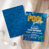 Pool Party Uitnodiging voor Volwassenen Pool Party