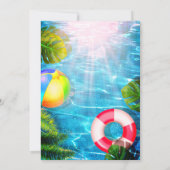 Pool Party | Uitnodiging voor zwemvogels (Achterkant)