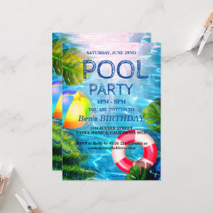 Pool Party   Uitnodiging voor zwemvogels