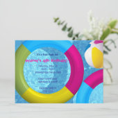 Pool Party-uitnodigingen Kaart (Staand voorkant)