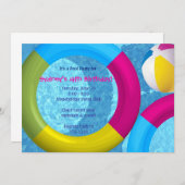 Pool Party-uitnodigingen Kaart (Voorkant / Achterkant)