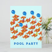 Pool Party-uitnodigingen Kaart (Staand voorkant)