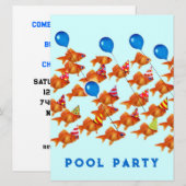 Pool Party-uitnodigingen Kaart (Voorkant / Achterkant)