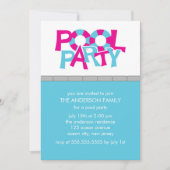 Pool Party-uitnodigingen Kaart (Voorkant)