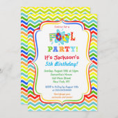 Pool Party-uitnodigingen Kaart (Voorkant / Achterkant)