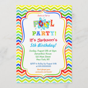 Pool Party-uitnodigingen Kaart