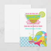 Pool Party-uitnodigingen Kaart (Voorkant / Achterkant)