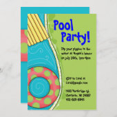 Pool Party-uitnodigingen Kaart (Voorkant / Achterkant)
