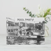 Pool Party-uitnodigingen - SPIT niet in pool! Kaart (Staand voorkant)