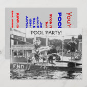 Pool Party-uitnodigingen - SPIT niet in pool! Kaart (Voorkant / Achterkant)