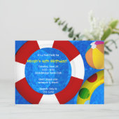 Pool Party-uitnodigingen - versie 2 Kaart (Staand voorkant)