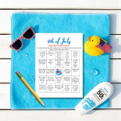 Pool Party Uncle Sam 4th of July Bingo  game  Feestdagenkaart