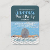 Pool Party Verjaardag Handout Tickets (Voorkant)