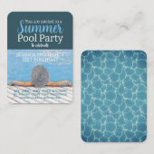 Pool Party Verjaardag Handout Tickets (Voorkant / Achterkant)