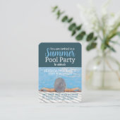 Pool Party Verjaardag Handout Tickets (Staand voorkant)