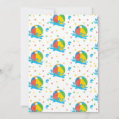 Pool Party Verjaardag Jongen Meisje Dank u kaart (Achterkant)