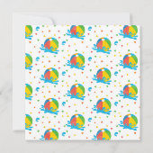 Pool Party Verjaardag Jongen Meisje Dank u kaart (Achterkant)