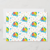 Pool Party Verjaardag Jongen Meisje Dank u kaart (Achterkant)