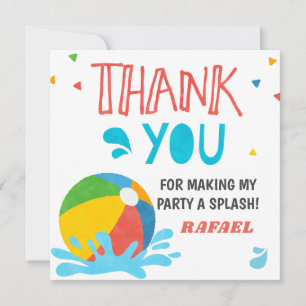 Pool Party Verjaardag Jongen Meisje Kaart