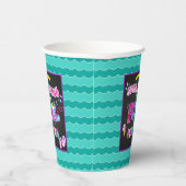 Pool Party Verjaardag Party Papieren Beker - Zwart (Rechts)