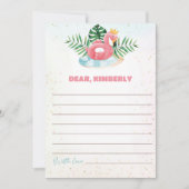 Pool Party Verjaardag Party Tijd Capsule Notecard Kaart (Voorkant)