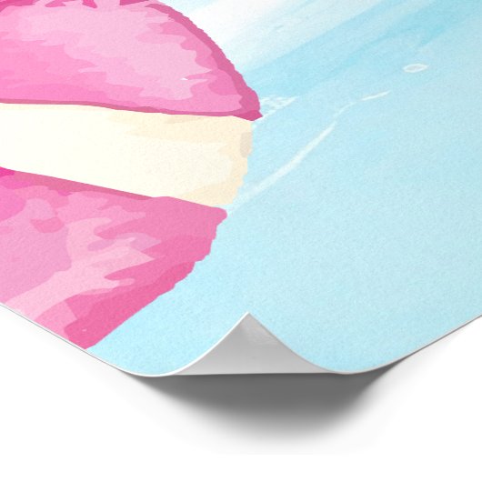 Pool Party Verjaardag Welkom Poster (Hoek)