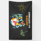 Pool party verjaardagsbanner Splish Splash Ball Bo Spandoek (Verticaal)