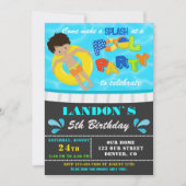 Pool party verjaardagsuitnodiging Jongen zwembad u Kaart (Voorkant)