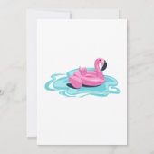 Pool Party verjaardagsuitnodiging Kaart (Achterkant)