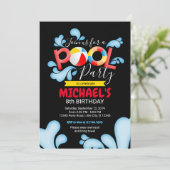 Pool party verjaardagsuitnodiging kaart (Staand voorkant)